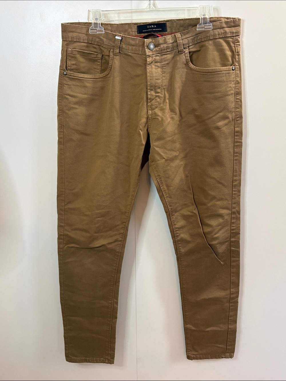 ZARA Men Slim Jeans in Brown Tan